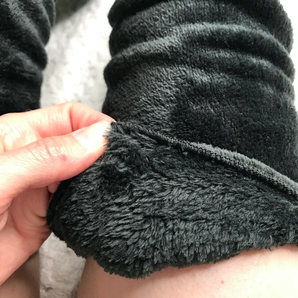 Long Pink Fleece Leg Warmers Winter Fuzzy Knee Socks Warm Furry Thigh Highs - Picture 4 of 8